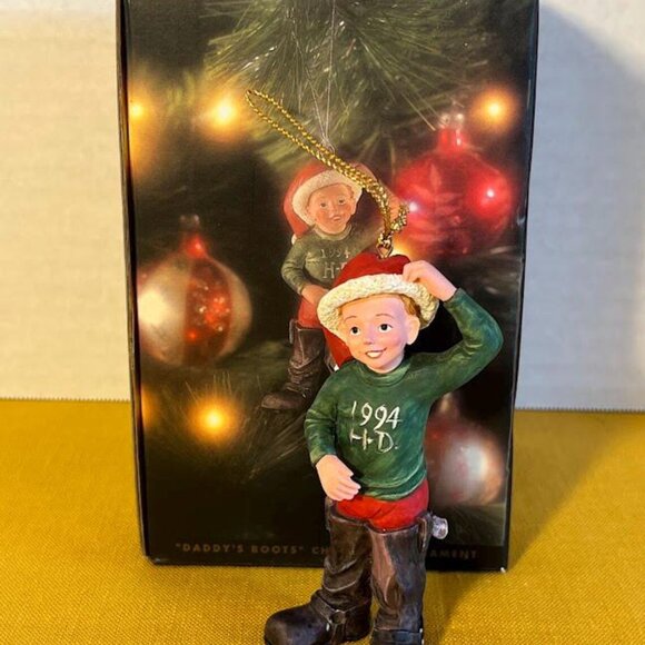 Harley Davidson Children’s Christmas Ornament - Daddy’s Boots - Model  99442-95Z - Picture 9 of 9